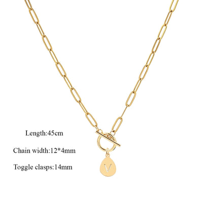 Jewelry Elegant Simple Style Classic Style Letter 201 Stainless Steel 304 Stainless Steel Pendant Necklace