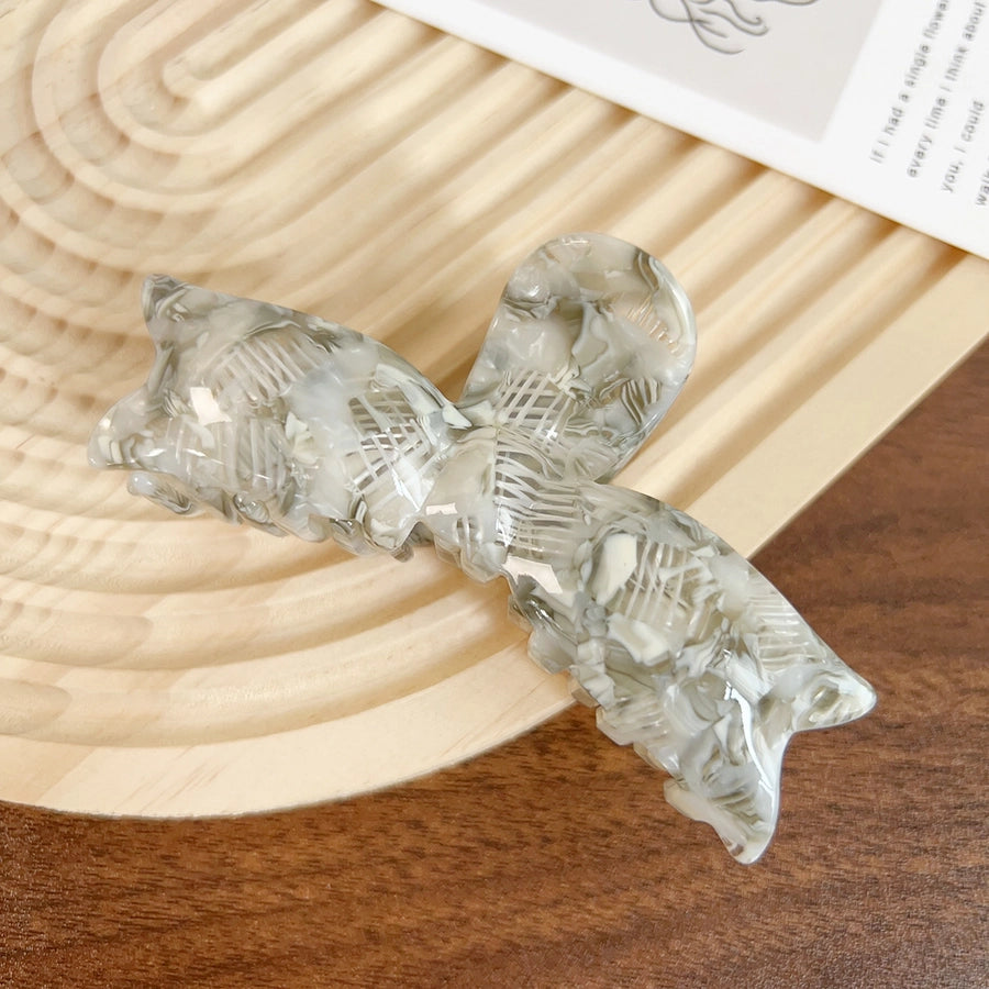 Women's Elegant Color Block Acetic acid sheets Bowknot Hair Claws