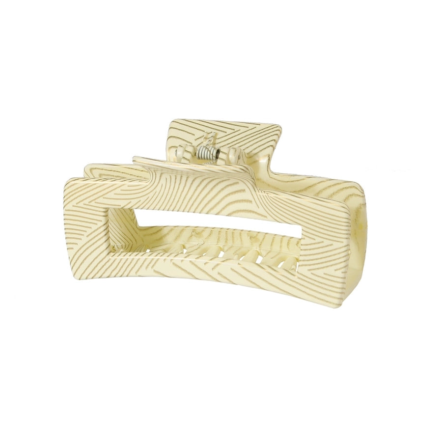 retro leopard plastic printing hair claws 1 piece