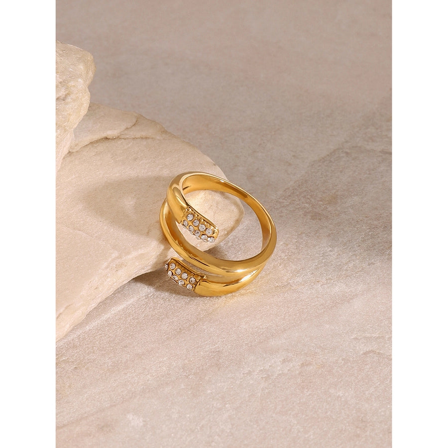 Jewelry Casual Simple Style Irregular 304 Stainless Steel Open Rings