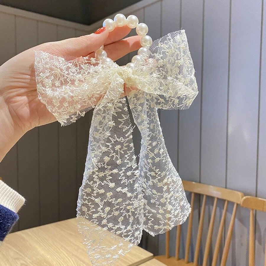 cute solid color cloth flannel hair tie