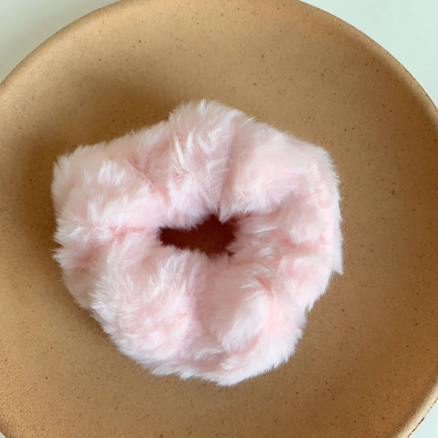 cute solid color cloth flannel hair tie