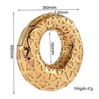 1 Piece Casual C Shape Animal Circle 304 Stainless Steel 18K Gold Plated Stainless Steel Earrings