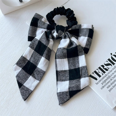 New Bow Long Ponytail Ribbon Large Intestine Hair Ring   Hot Sale Skull Hair Ring Hair Rope