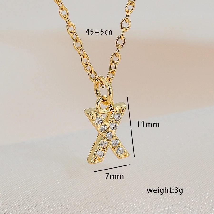 Jewelry Basic Retro Classic Style Letter 304 Stainless Steel Copper Pendant Necklace