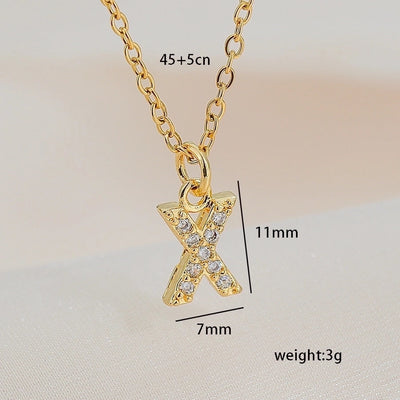 Jewelry Basic Retro Classic Style Letter 304 Stainless Steel Copper Pendant Necklace