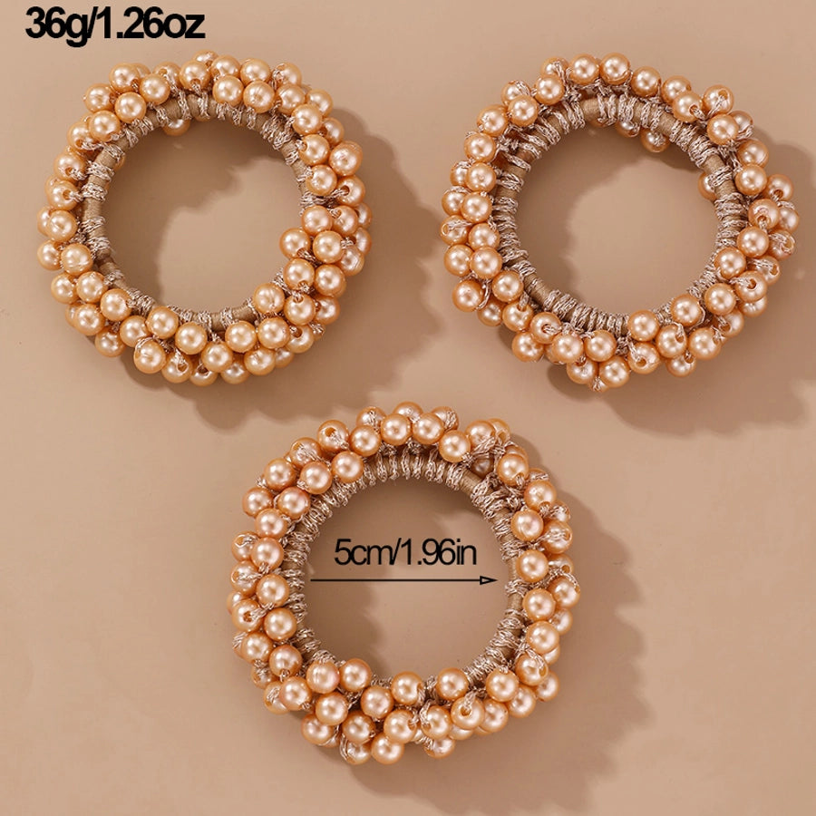 Women's Fairy Style Sweet Simple Style Round Imitation Pearl Beaded Artificial Pearls Hair Tie