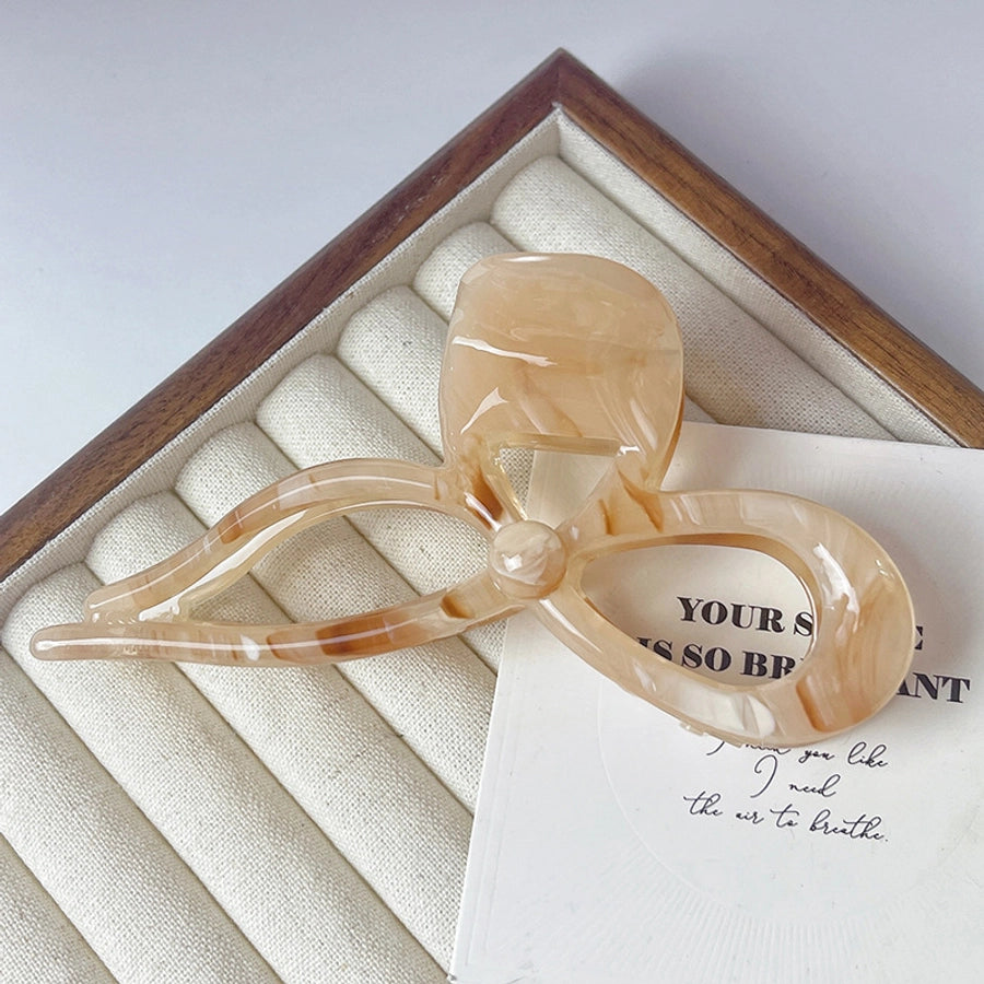 Super Fairy ~ Three-dimensional Bow Acetic Acid Grab Clip Temperament Gentle Ribbon Hairpin Sweet Large Shark Clip Women's Hair Accessories