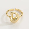 Copper 18K Gold Plated Plating Letter Copper Rings