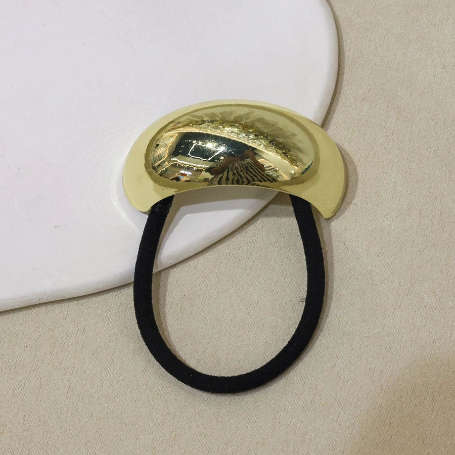 Women's Simple Style Star Heart Shape Solid Color Alloy Plating Hollow Out Hair Tie