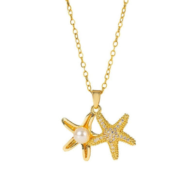 Jewelry Cute Queen Bridal Snowflake 316 Stainless Steel  Copper Zircon 18K Gold Plated Inlay Pendant Necklace