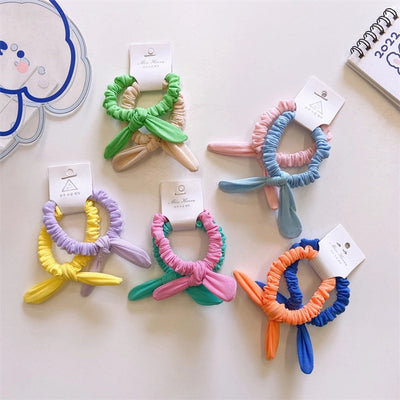 Kid'S Cute Simple Style Solid Color Cloth Hair Tie