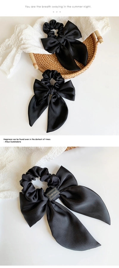 Women's Cute Vacation Solid Color Bow Knot Cloth satin Hair Tie