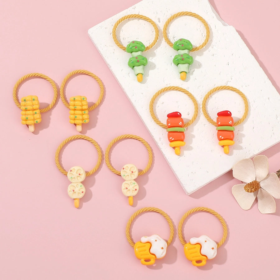 Kid'S Cute Vegetable Resin Hair Tie