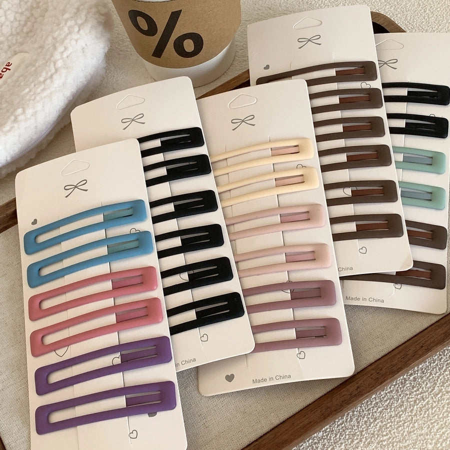 simple style classic style solid color alloy hair clip