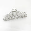 Women's Elegant Simple Style Solid Color Alloy Hollow Out Hair Claws