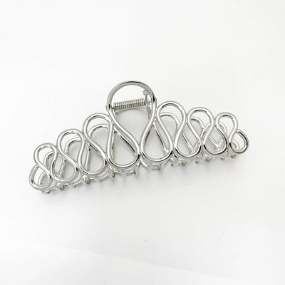Women's Elegant Simple Style Solid Color Alloy Hollow Out Hair Claws