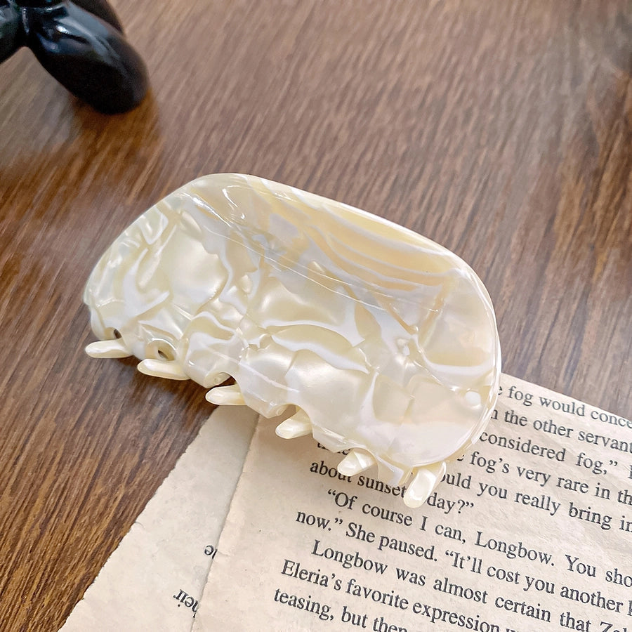 cute color block acetic acid sheets printing hair claws