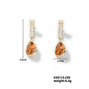 1 Pair Elegant Simple Style Streetwear Water Droplets Inlay Copper Zircon K Gold Plated Rhodium Plated Drop Earrings