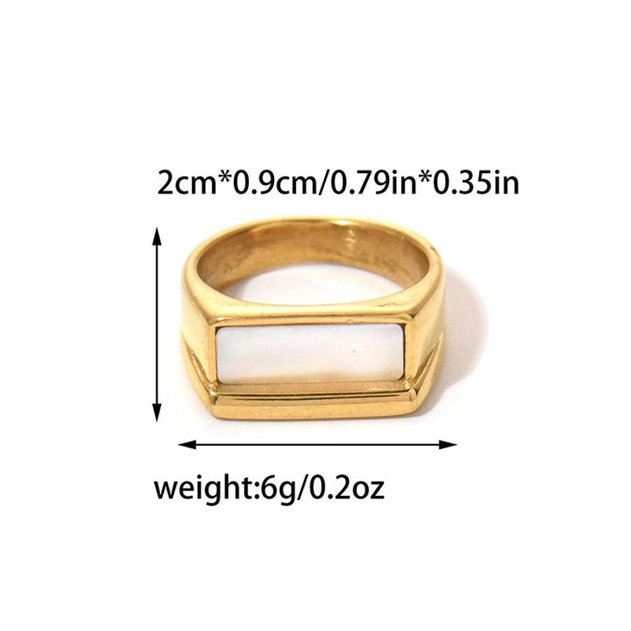 Jewelry IG Style Commute Korean Style Geometric Butterfly 304 Stainless Steel Fritillary 14K Gold Plated Plating Inlay Rings