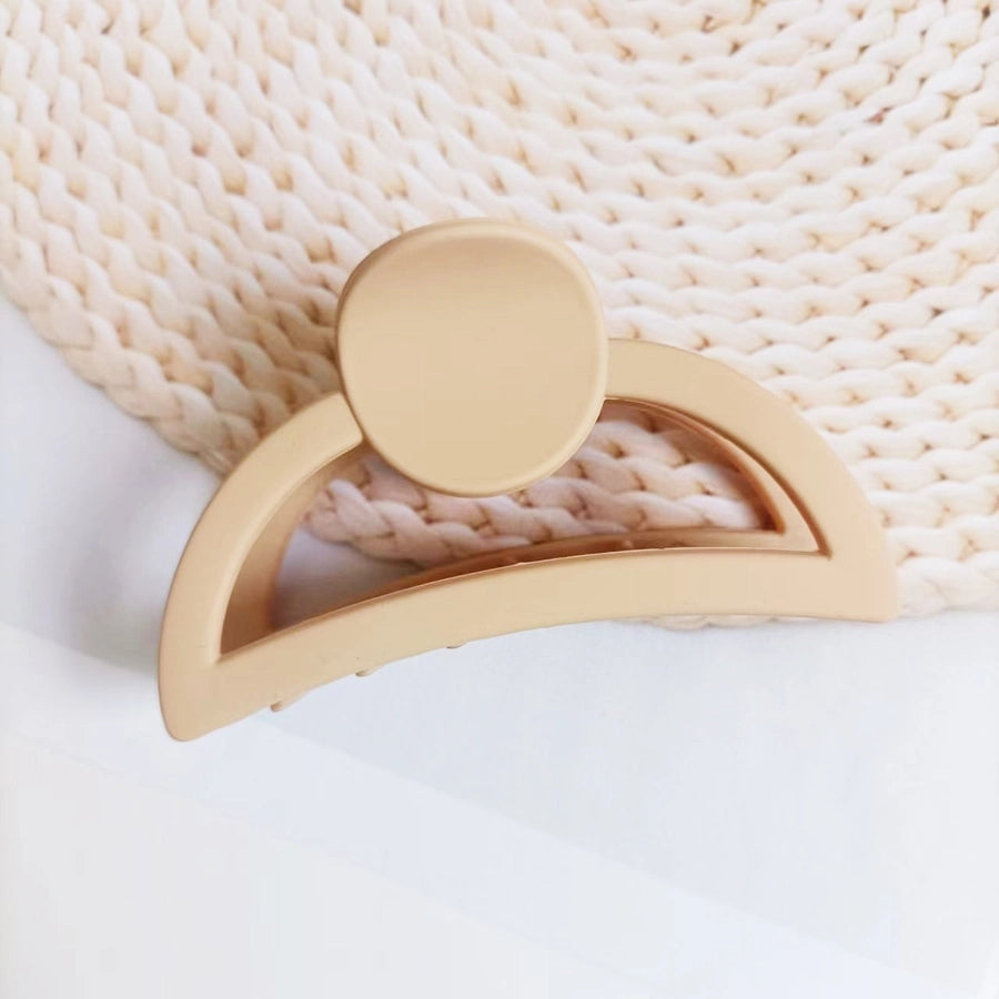 Milk Tea Color Grab Clip  Girl's Hair Grab Head Shark Clip Summer Hair Clip Hair Accessories