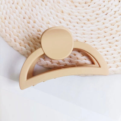 Milk Tea Color Grab Clip  Girl's Hair Grab Head Shark Clip Summer Hair Clip Hair Accessories