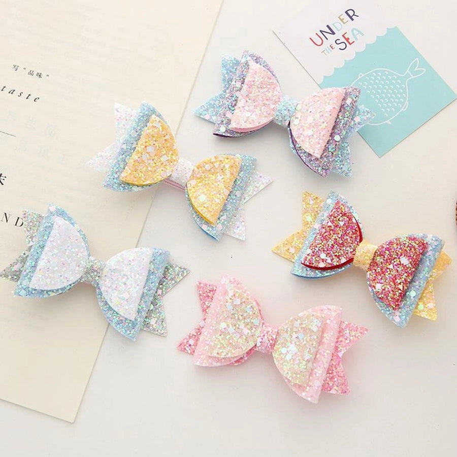 Girl'S IG Style Sweet Bow Knot Sequin Hair Clip