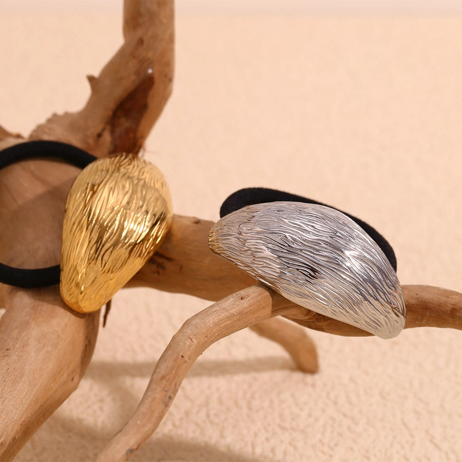 Women's IG Style Retro Geometric Solid Color 304 Stainless Steel Plating Hair Tie