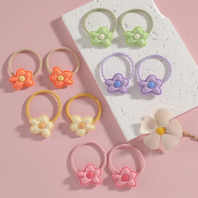 Kid'S Cute Simple Style Flower Resin Hair Tie