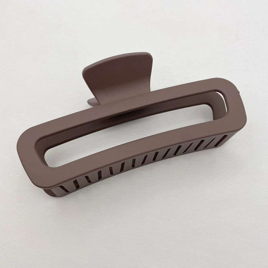 Simple square frosted rubber paint clip large small size back head high horsetail shark clip hair accessories hair clip