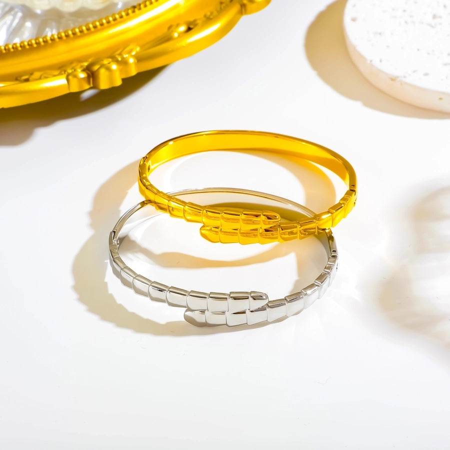 Vintage Style Simple Style Geometric 304 Stainless Steel Bangle In Bulk