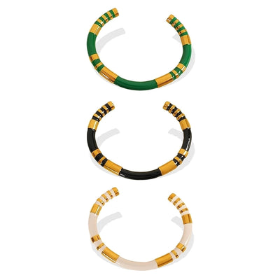 IG Style Casual Simple Style Geometric 304 Stainless Steel 18K Gold Plated Bangle In Bulk