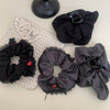 Women's Retro French Style Polka Dots Heart Shape Bow Knot Plastic Cloth Hair Tie Hair Claws