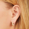 1 Piece 1 Pair 925 Sterling Silver Solid Color 18K Gold Plated White Gold Plated Hoop Earrings