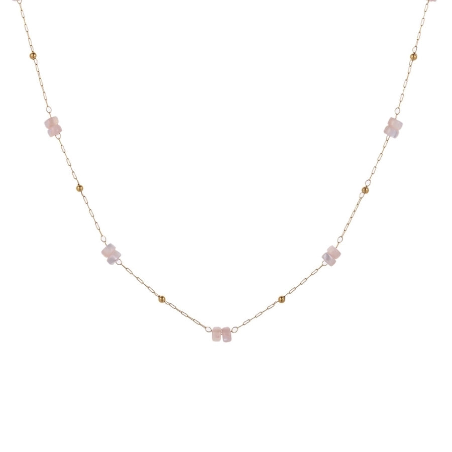 Jewelry Simple Style Geometric 304 Stainless Steel 18K Gold Plated Pendant Necklace