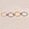 Jewelry Artistic Twist 304 Stainless Steel Titanium Steel 18K Gold Plated Layered Braid Rings