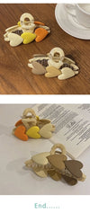 Online celebrity Korean style gradient love back head temperament female hairpin summer simple sweet  shark clip grip