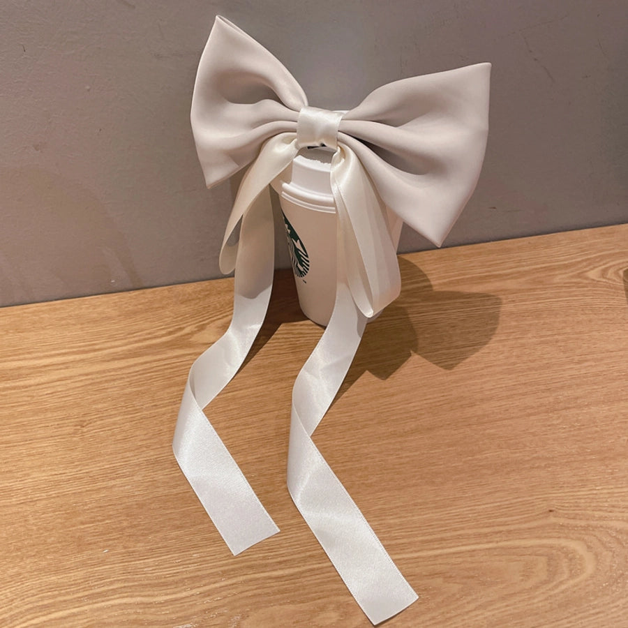 women's simple style bow knot cloth hair clip