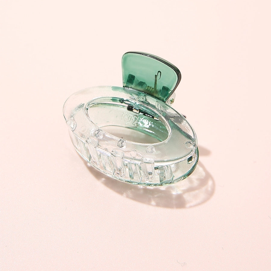 Gradient Small Grab Clip Small Disc Hairpin Environmentally Friendly Acetic Acid Shark Clip Transparent Oval Hair Grab Children's Clip