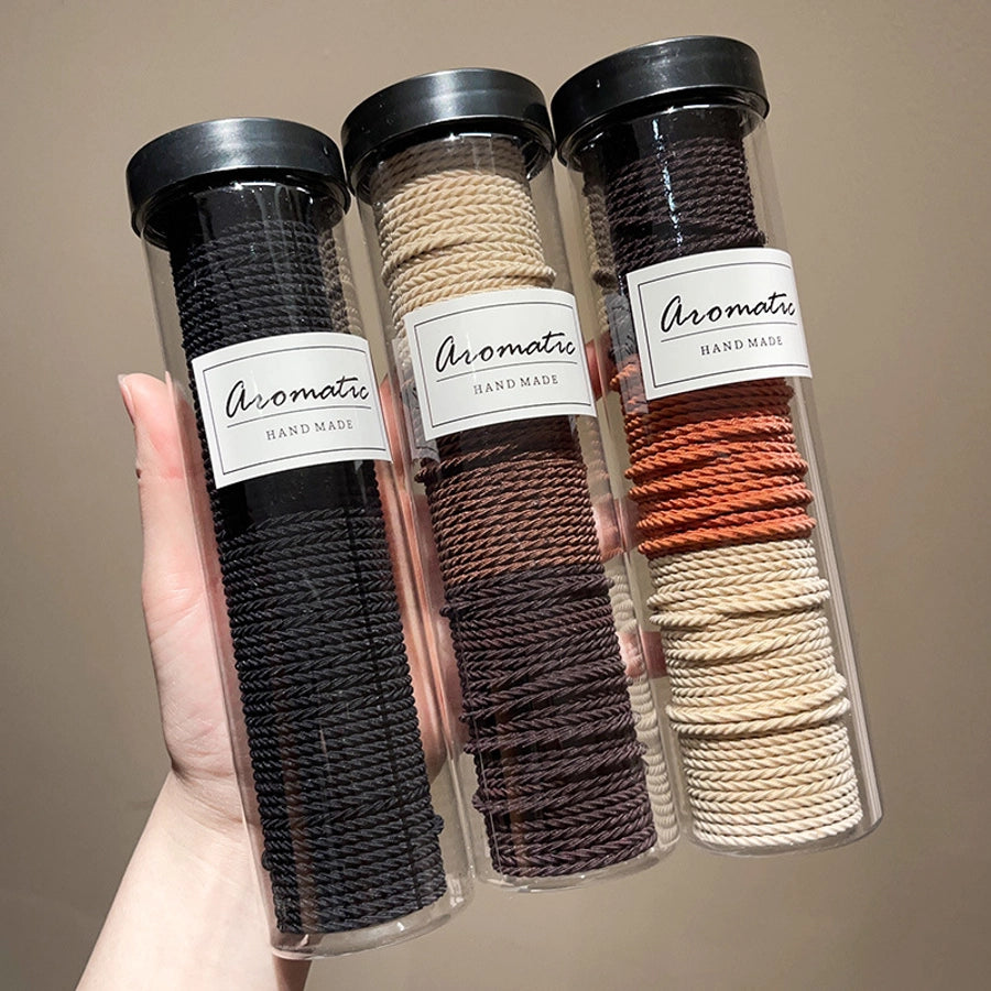 Canned rubber band women's tie head high elastic durable hair rope tie head  new rubber band high ponytail hair rope hair ring