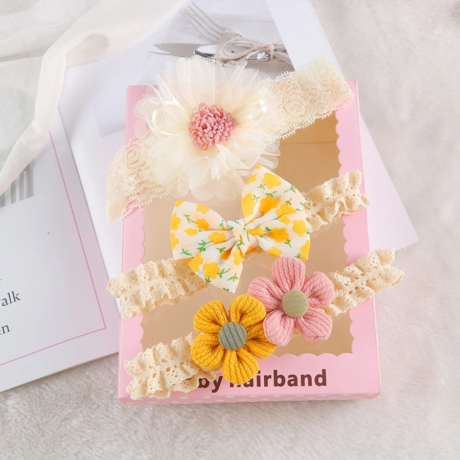 Korean style baby hair band cute princess bow flower crown children hair accessories newborn photo headdress suit