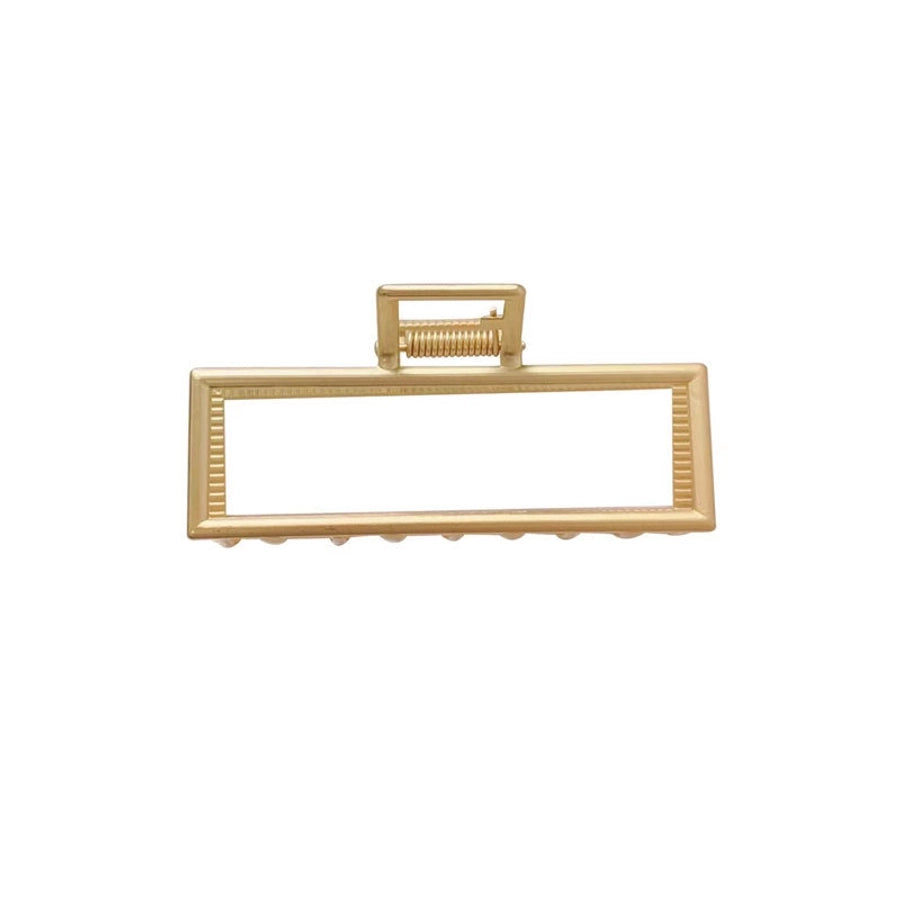 retro geometric alloy plating hair claws