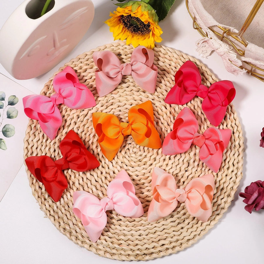 fashion bow knot polyester rib hair clip