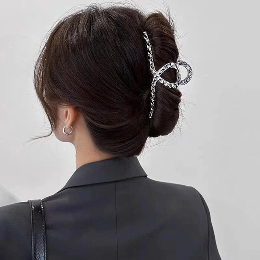 simple style solid color metal hair claws