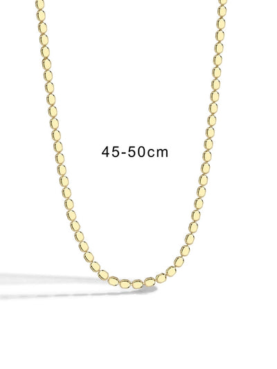 Brass 18K Gold Plated Paper Clip Solid Color Long Necklace Necklace