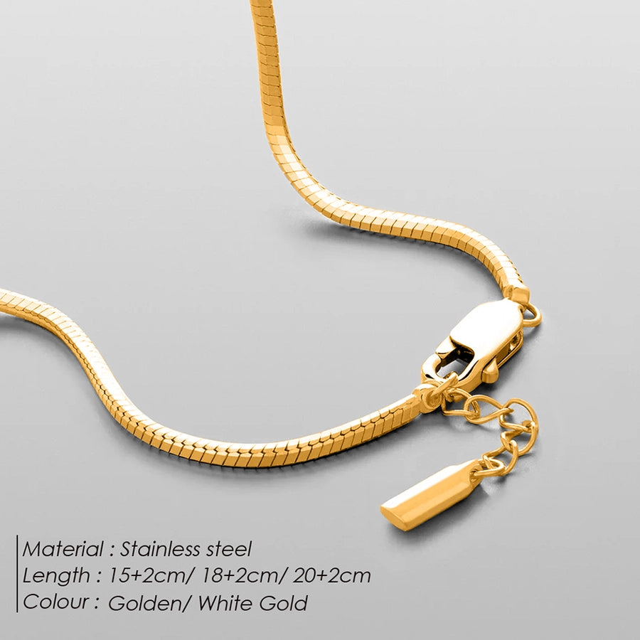 IG Style Cool Style Korean Style Solid Color 304 Stainless Steel 18K Gold Plated White Gold Plated Bracelets In Bulk