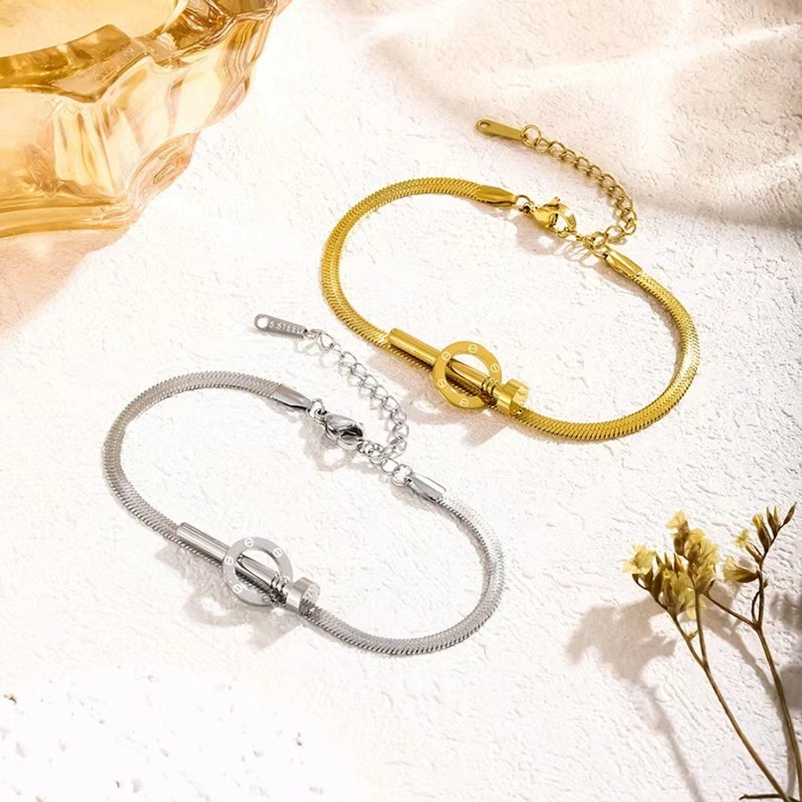 Titanium Steel Nail Ring High Class Elegant Personality 18K Gold Plated Couple Gift Necklace Bracelet