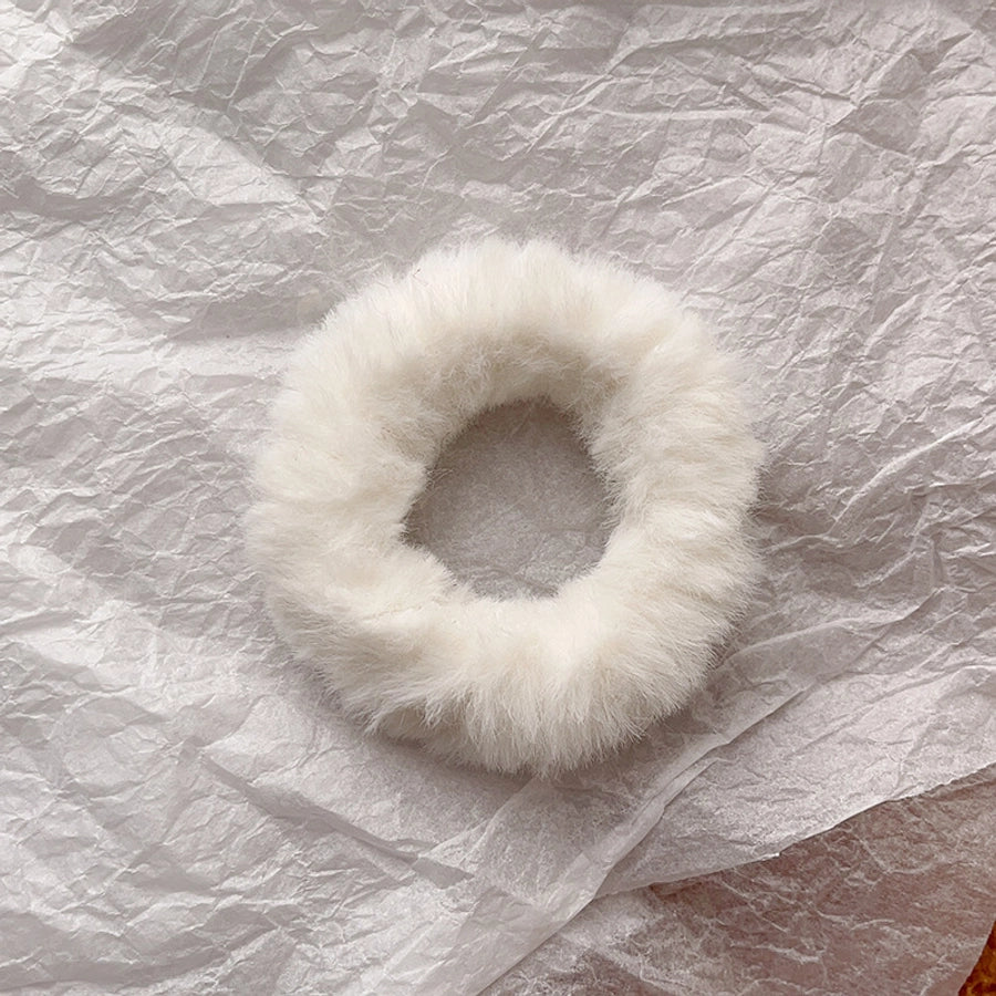 Women's Casual Simple Style Solid Color Plush Hair Tie