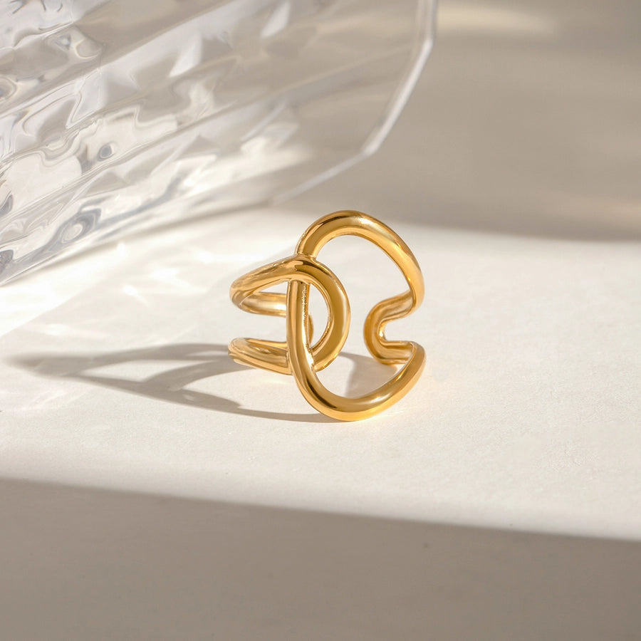 Jewelry Simple Style Classic Style Geometric 304 Stainless Steel Open Rings