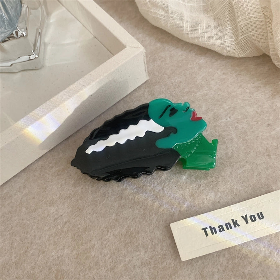 Women's Korean Style Pumpkin Color Block Cherry Acetic acid sheets Hair Claws